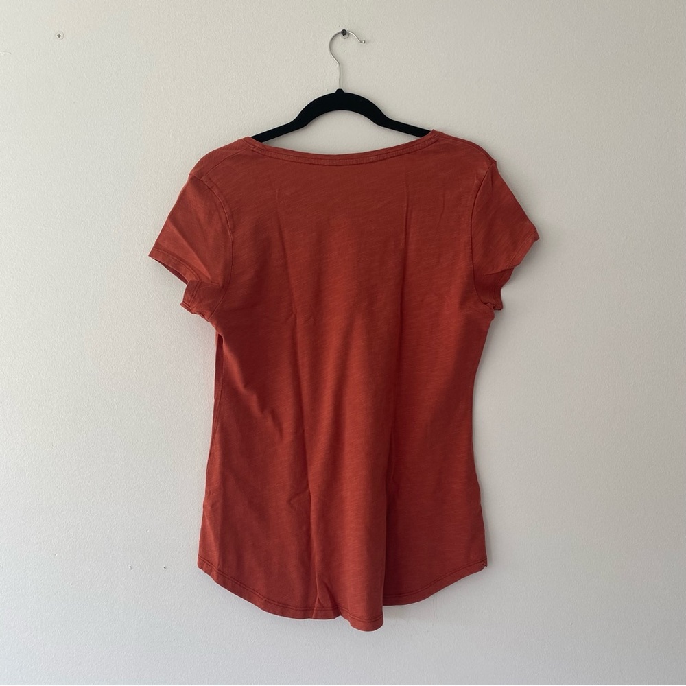 Burnt Red Patterned Short-Sleeve - Picture 2 of 2